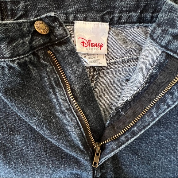 DISNEY Vintage Mickey Mouse Embroidered Blue Jeans Denim High Rise M - Picture 9 of 14